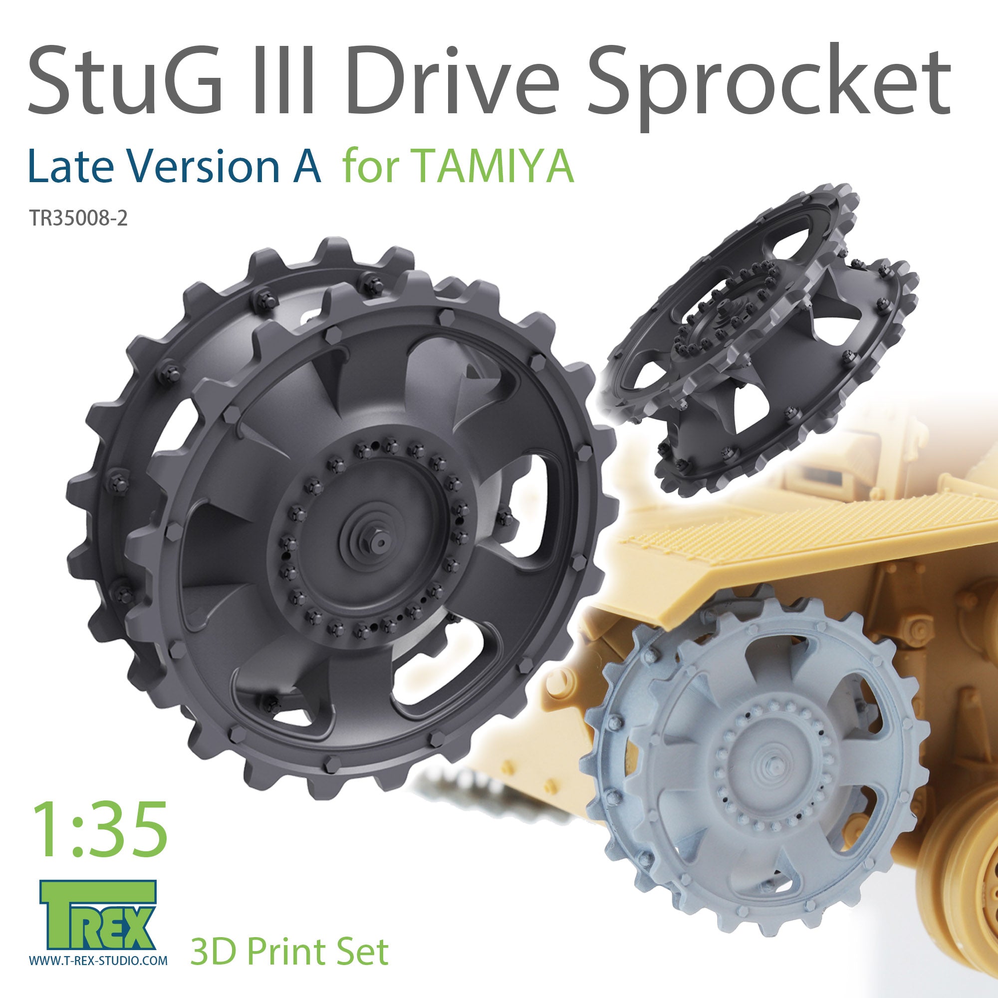 T-Rex Studio 1/35 StugIII Sprocket Set (Late Version A) for Tamiya | 6973984750381