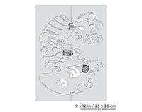 IWATA Artool Kanji Master Tsunami Freehand Airbrush Template by Dennis Mathewson | 758240138518