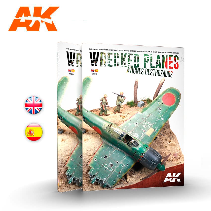 AK Interactive Wrecked Planes - Aviones Destrozados, Bilingual | 8435568309111