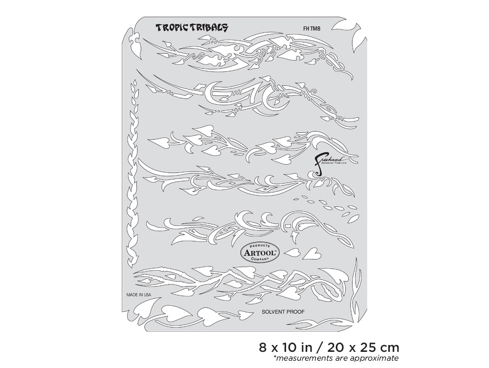 IWATA Artool Tiki Master II Tropic Tribals Freehand Airbrush Template by Dennis Mathewson | 758240132899