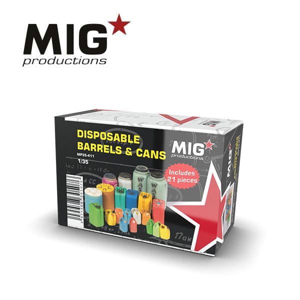 MIG 1/35 Disposable Barrels & Cans | 8435568305076