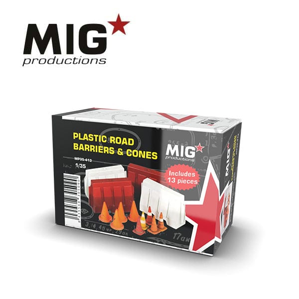 MIG 1/35 Plastic Road Barriers & Cones | 8435568305090
