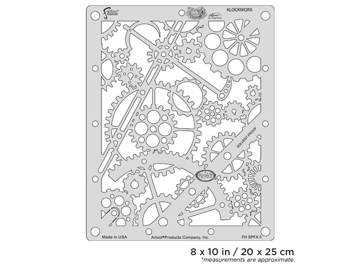 IWATA Artool Steampunk FX Klockworx Freehand Airbrush Template by Craig Fraser | 758240150640