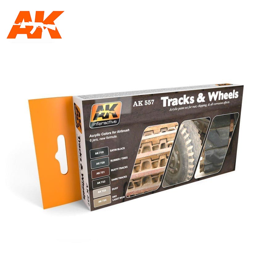 AK Interactive Track And Wheels Colors Set | 8436535575577