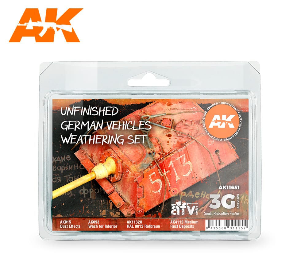 AK Interactive 3G Unfinished German Vehicles Weathering | 8435568311152