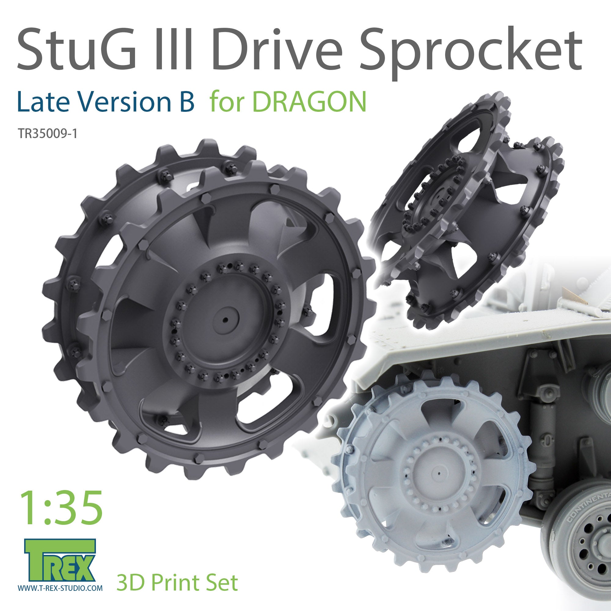T-Rex Studio 1/35 StugIII Sprocket Set (Late Version B) for Dragon | 6973984750398