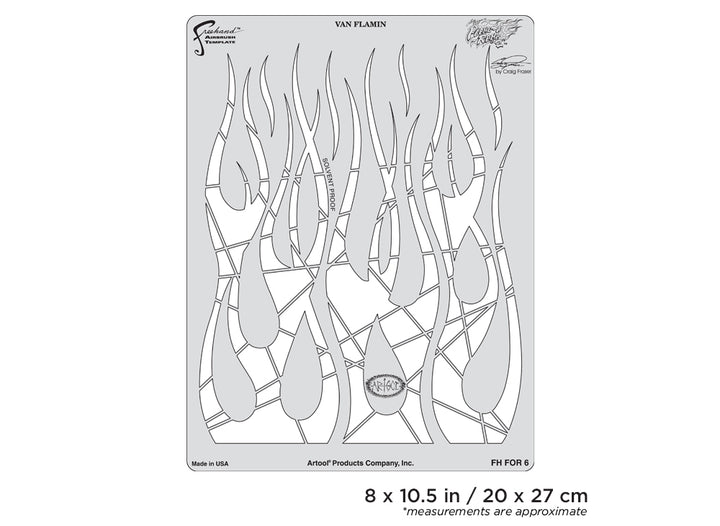 IWATA Artool Flame-o-rama 2 Van Flamin Freehand Airbrush Template by Craig Fraser | 758240038429