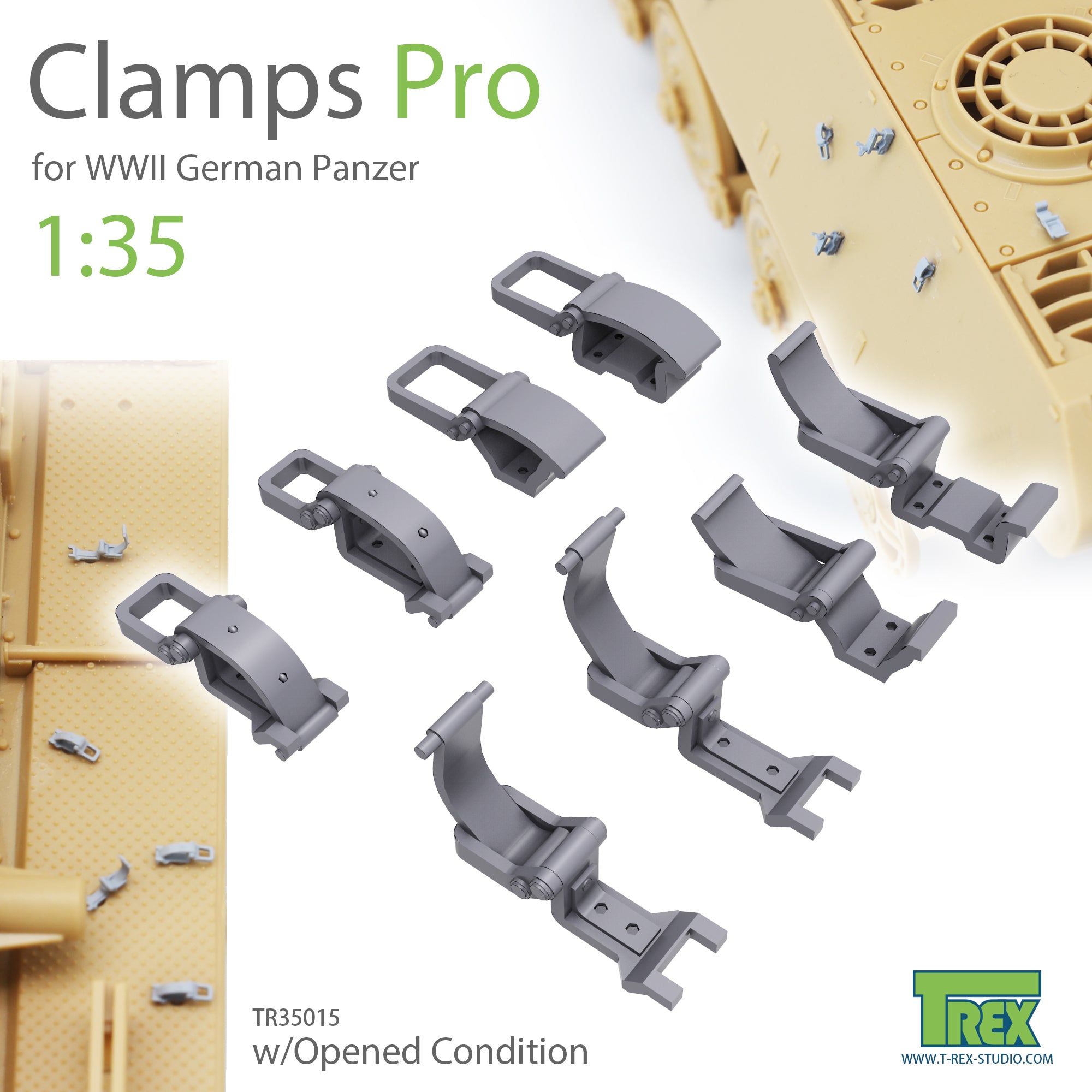T-Rex Studio 1/35 Clamps Pro for German Panzer Set | 6973984750015
