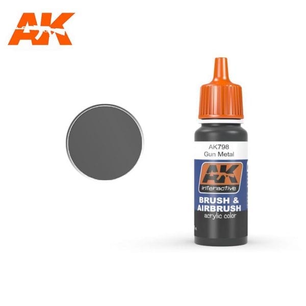 AK Interactive Gun Metal 17ml | 8436535577984