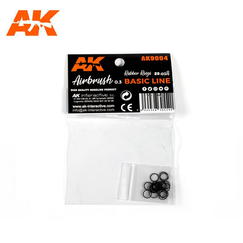 AK Interactive Rubber O-Rings (20units) for Airbrush Basic Line | 8435568305540