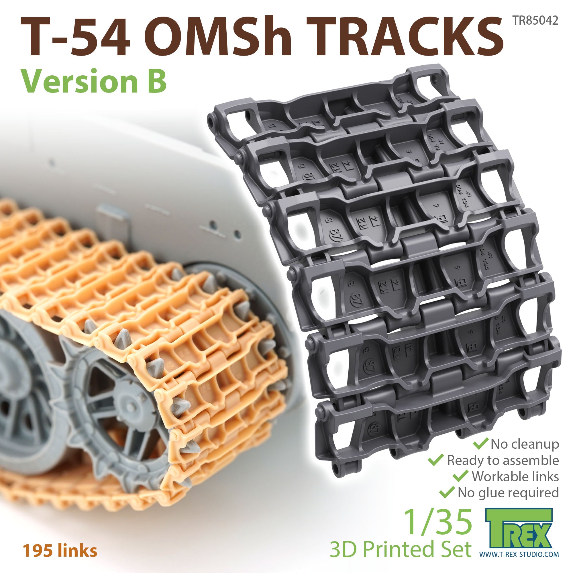 T-Rex Studio 1/35 T-54 OMSh Tracks Version B | 6973984751449