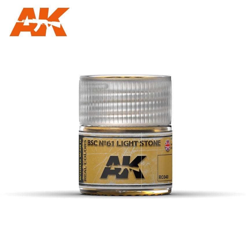 AK Interactive Real Colors BSC No61 Light Stone 10ml | 8436564922717