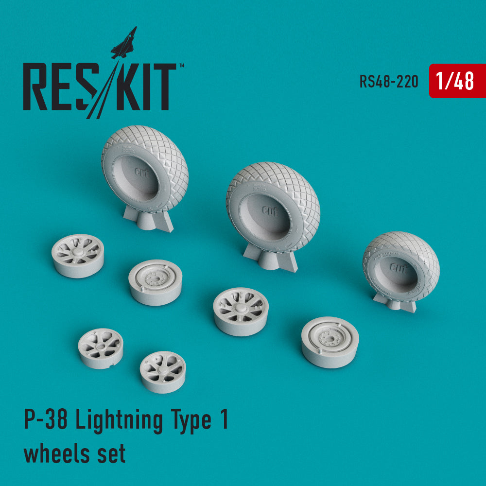 Res/Kit P-38 Lightning Type 1 wheels set | 4824594102201