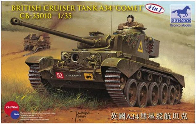 Bronco Models 1/35 British Cruiser Tank A34 Comet | 4544032100124