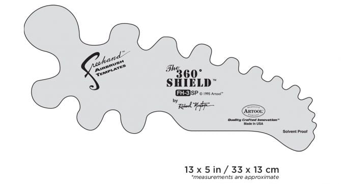 IWATA Artool #3 The 360 Shield Freehand Airbrush Template | 758240003137