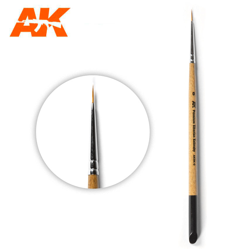 AK Interactive Premium Siberian Kolinsky Brush 0 | 8435568308046