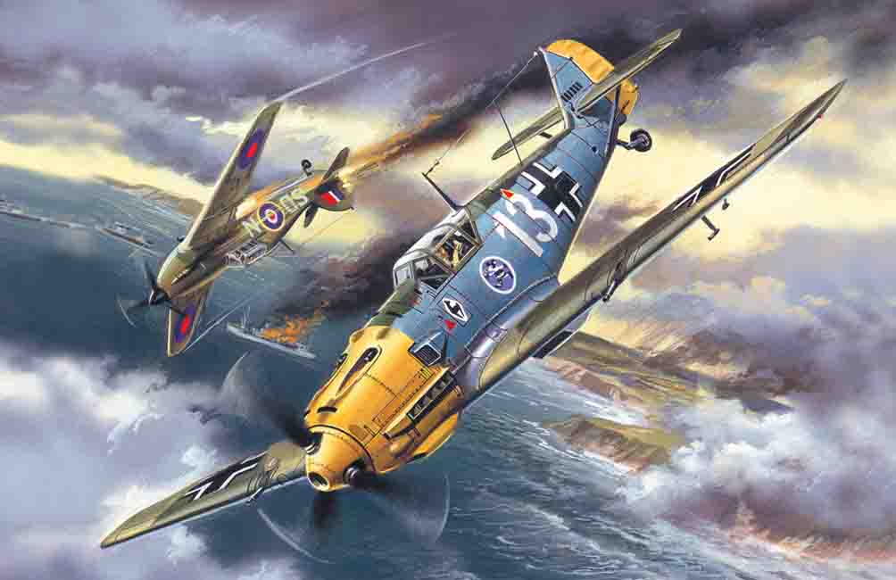 ICM 1/72  Messerschmitt Bf 109E-3, WWII German Fighter | 4823044400362