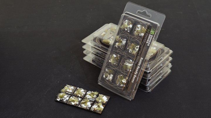 Gamers Grass Battle Ready Bases - Winter - Square 25mm (x8) | 738956788399