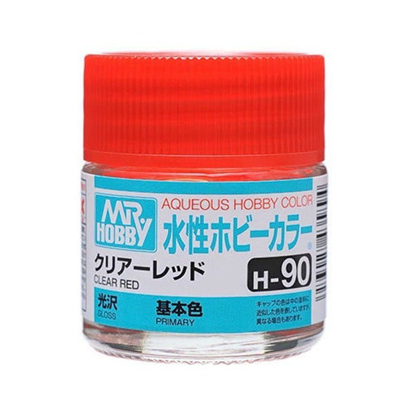 Mr Hobby Aqueous Color H90 Gloss Clear Red 10ml Bottle | 4973028739213