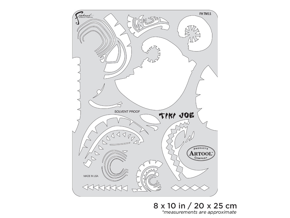 IWATA Artool Tiki Master II Tiki Joe Freehand Airbrush Template by Dennis Mathewson | 758240132929