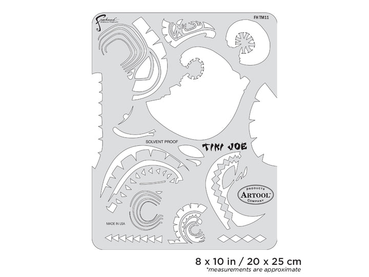 IWATA Artool Tiki Master II Tiki Joe Freehand Airbrush Template by Dennis Mathewson | 758240132929