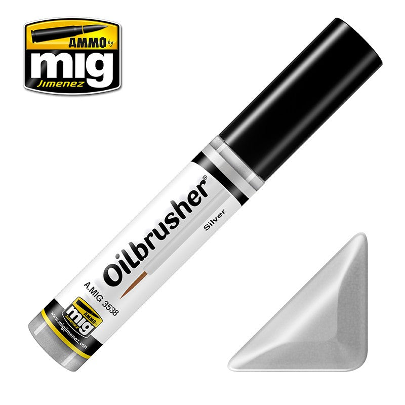 Ammo Mig Oilbrusher - Silver | 8432074035381