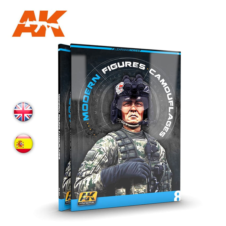 AK Interactive Learning Series #8 Modern Figures Camouflages - English | 8435568300309