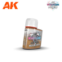 AK Interactive Wargame Enamel Liquid Pigments Medium Earth 35ml. | 8435568330887
