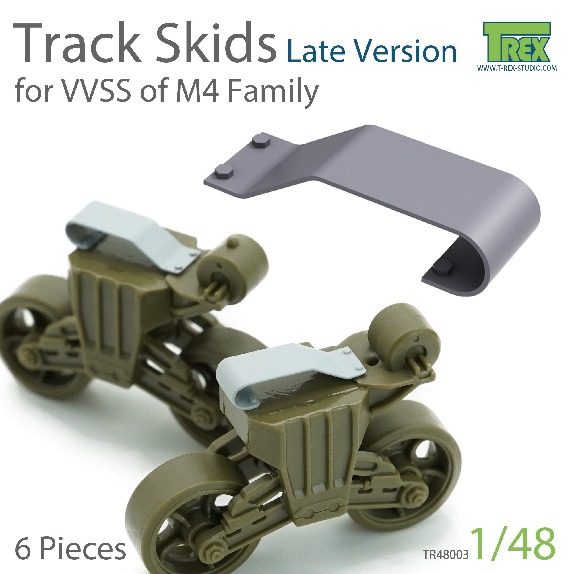 T-Rex Studio 1/48 Track Skids Set (Late Version) for M4 Family | 6973984750787