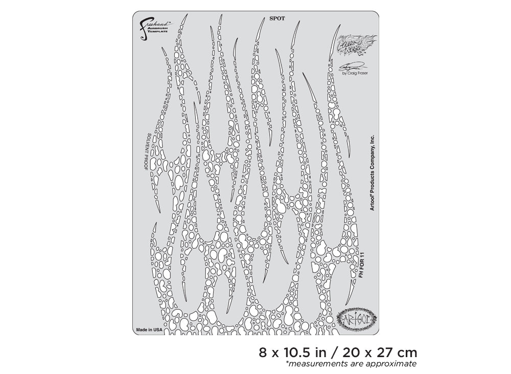 IWATA Artool Flame-o-rama 2 Spot Freehand Airbrush Template by Craig Fraser | 758240038474
