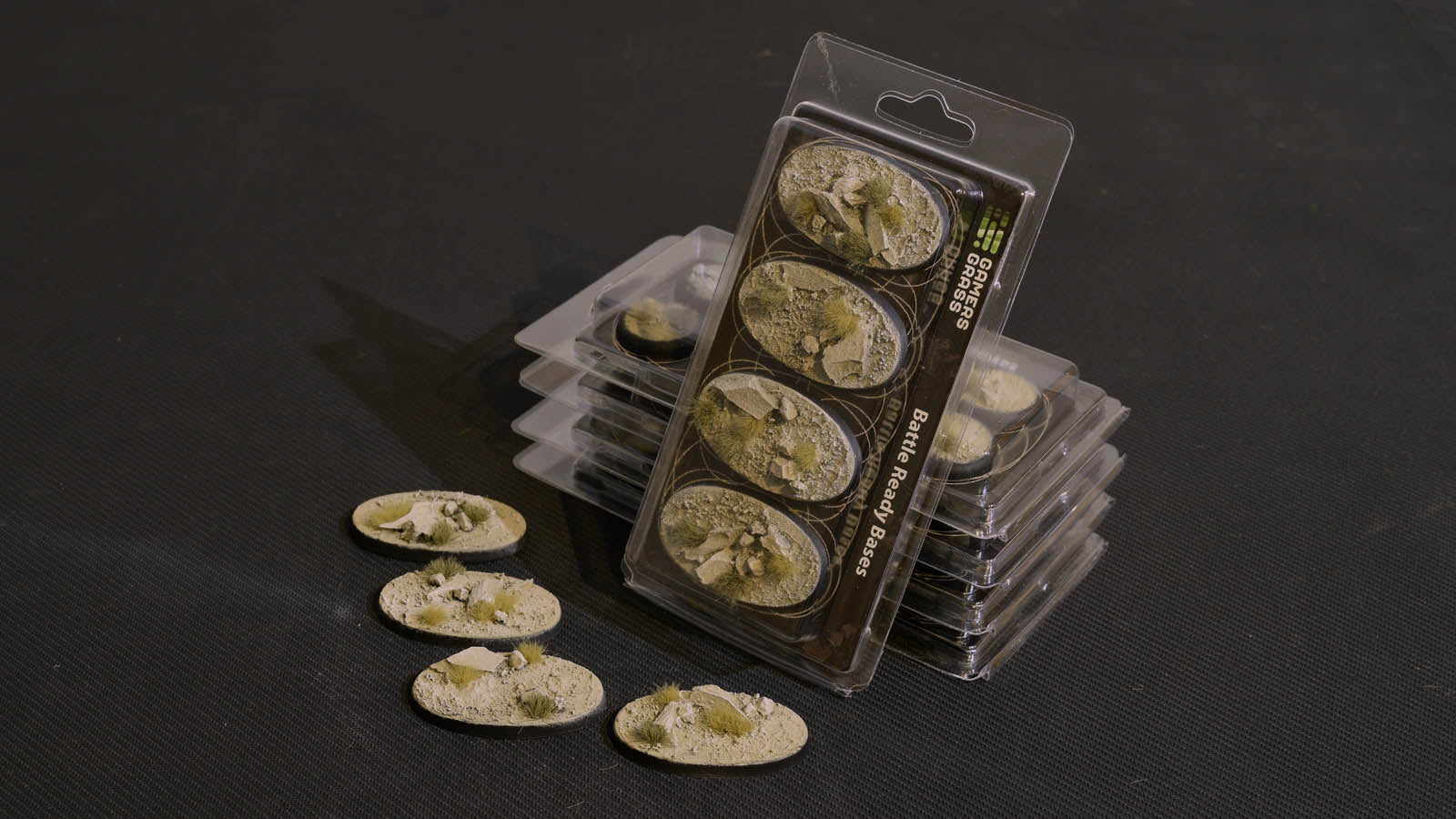 Gamers Grass Battle Ready Bases - Arid Steppe - Oval 60mm (x4) | 738956788665