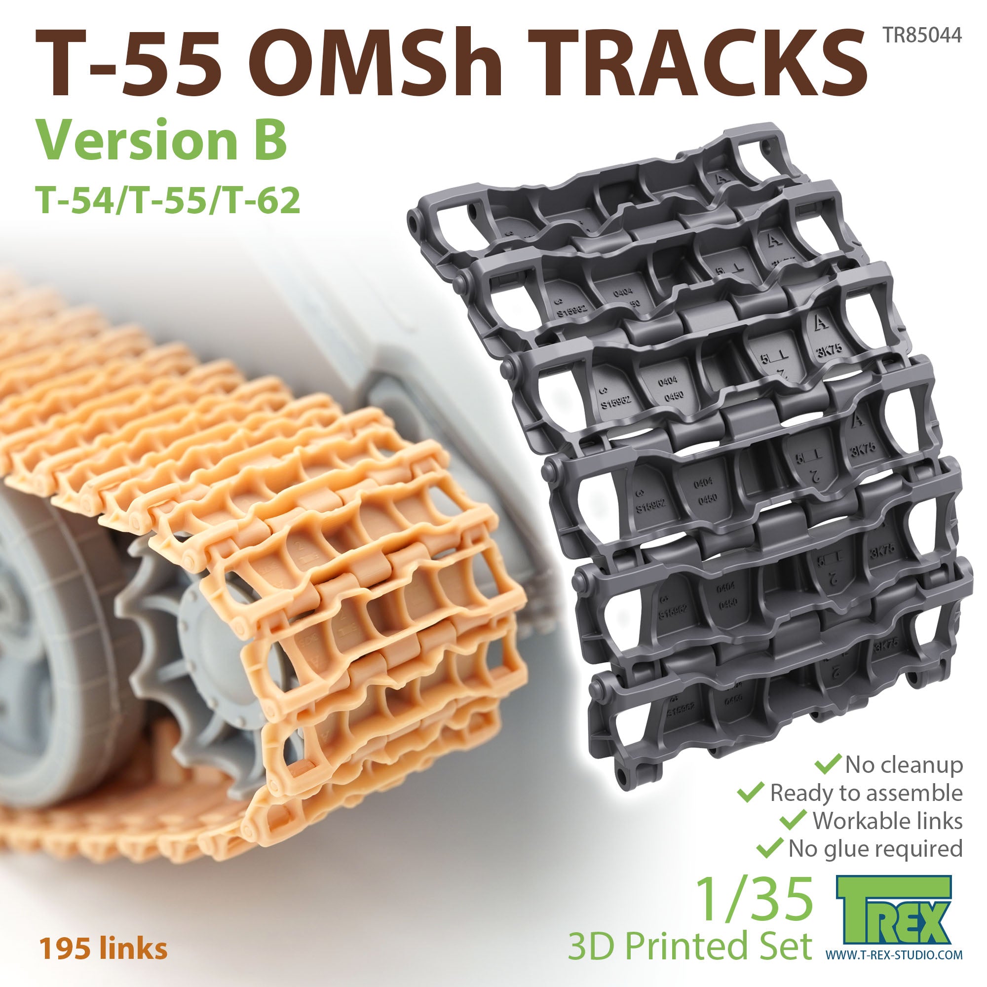 T-Rex Studio 1/35 T-55 OMSh Tracks Version B | 6973984751463