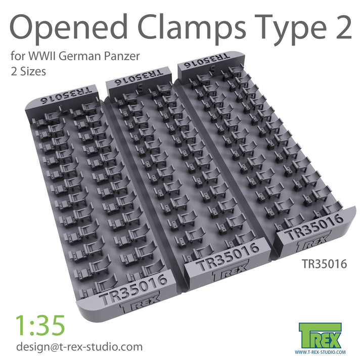 T-Rex Studio 1/35 Opened Clamps for German Panzer (Type 2) | 6973984750046