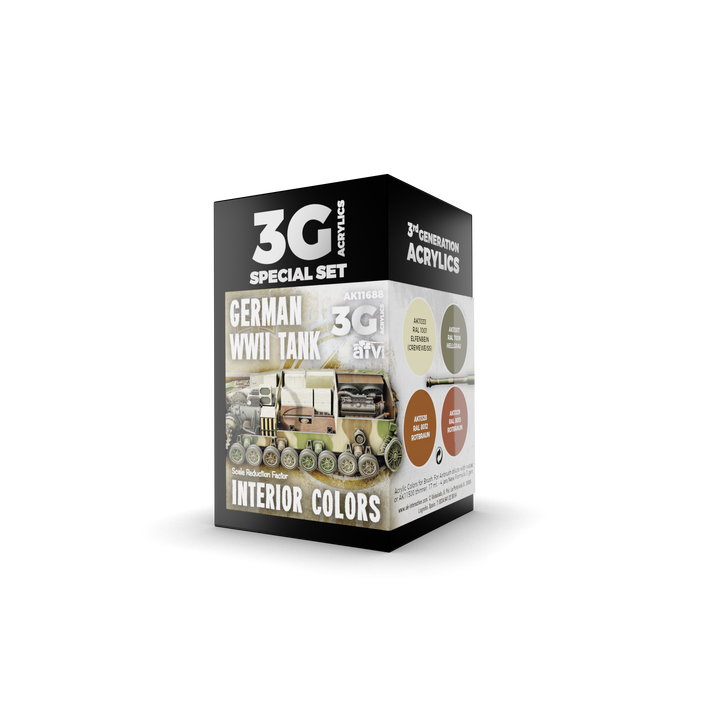 AK Interactive 3G WWII German Tank Interior Colors | 8435568312418