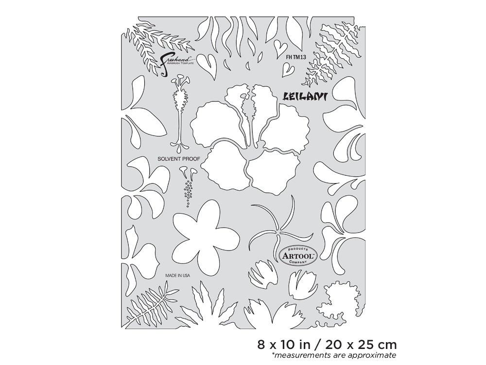 IWATA Artool Tiki Master II Leilani Freehand Airbrush Template by Dennis Mathewson | 758240132943