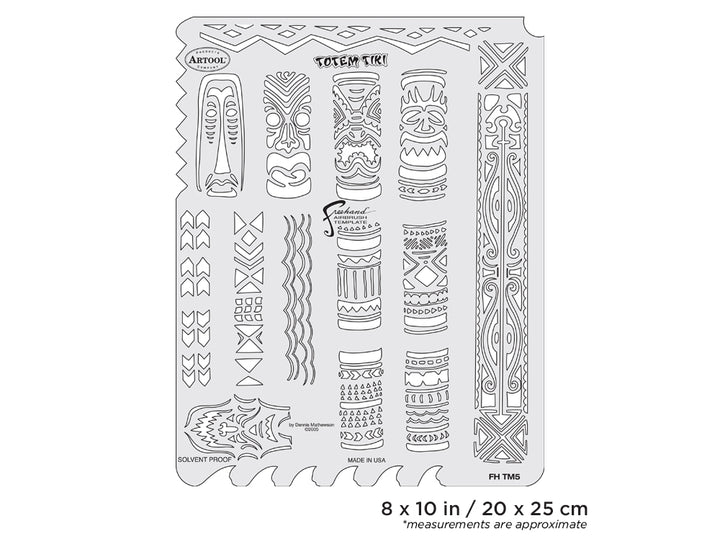 IWATA Artool Tiki Master Totem Tiki Freehand Airbrush Template by Dennis Mathewson | 758240132868