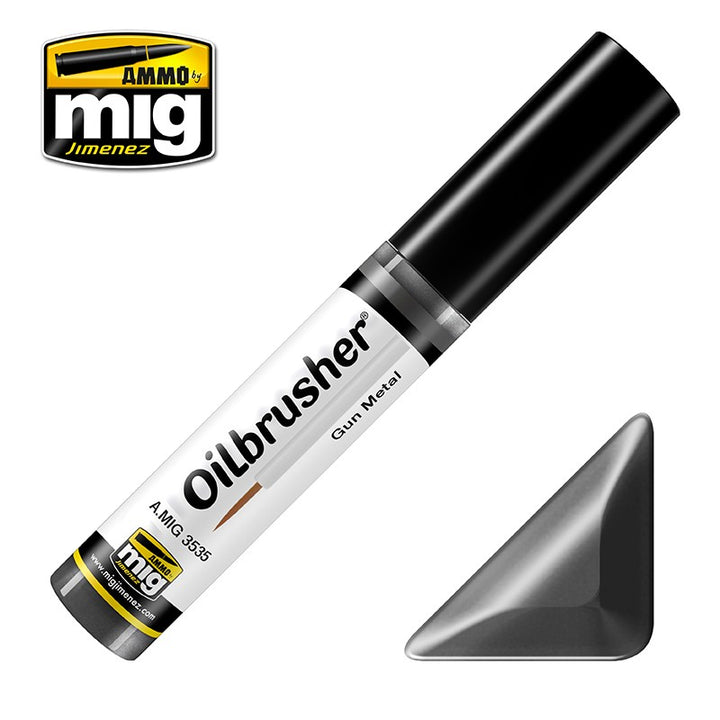 Ammo Mig Oilbrusher - Gun Metal | 8432074035350
