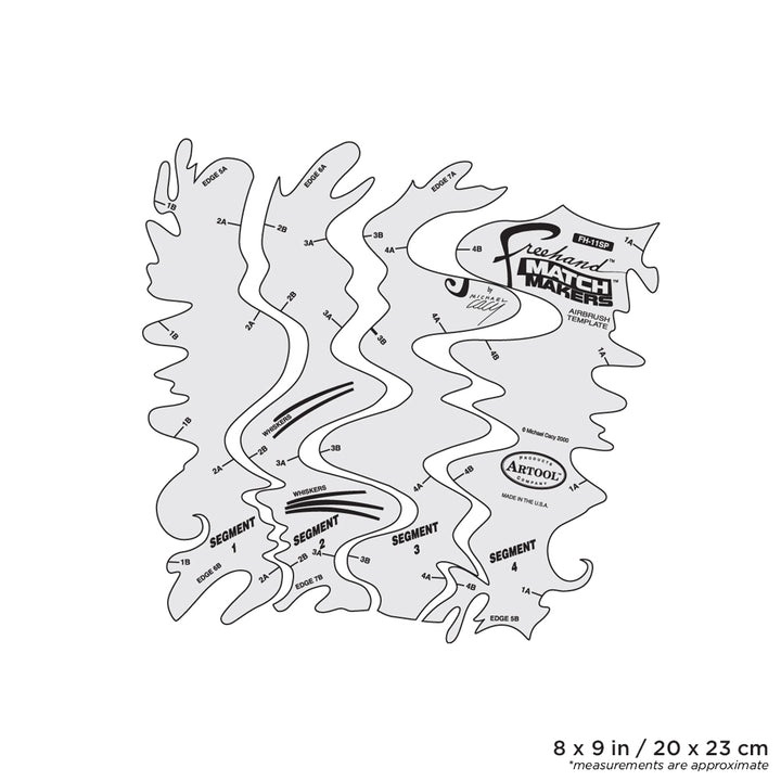 IWATA Artool #11 Matchmakers Freehand Airbrush Template by Michael Cacy | 758240038139