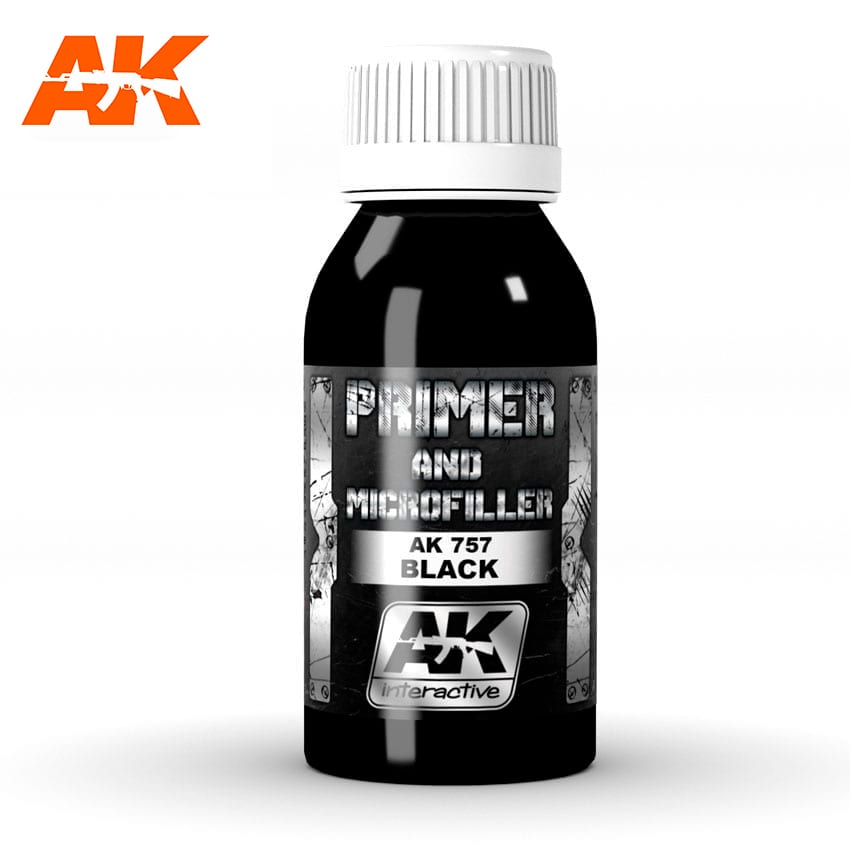 AK Interactive Black Primer and Microfiller 100ml | 8436535577571