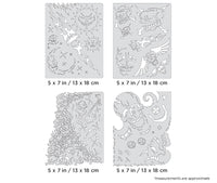 IWATA Artool Son of Skullmaster Mini Series Set Freehand Airbrush Template by Craig Fraser | 758240038313