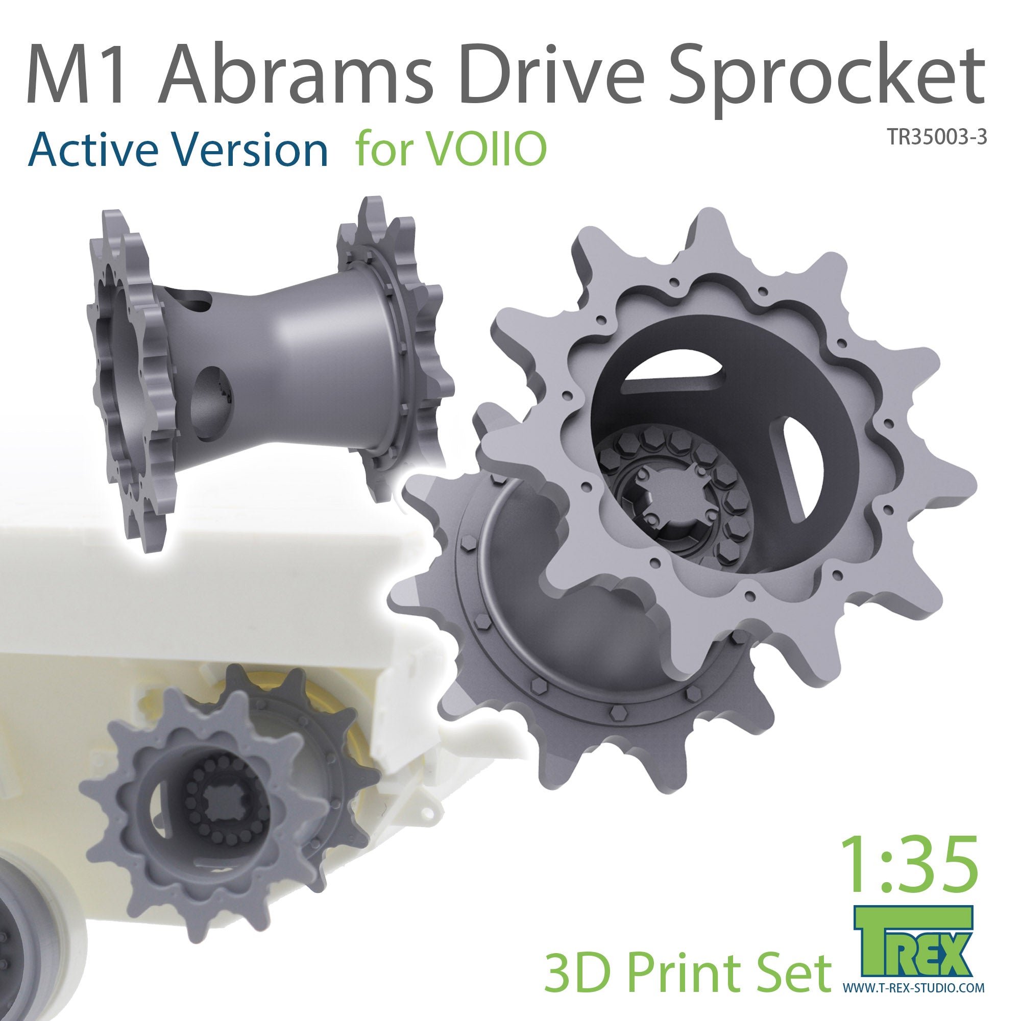 T-Rex Studio 1/35 M1 Abrams Sprocket Set A (Active Version) for Voiio | 6973984750534