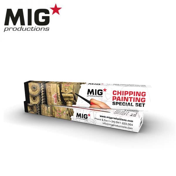 MIG Chipping Painting Special Set (brushes MP1007, MP1011 and MP1014) | 8435568300668