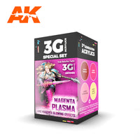 AK Interactive Wargame Color Set Magenta Plasma And Glowing Effects | 8435568328556
