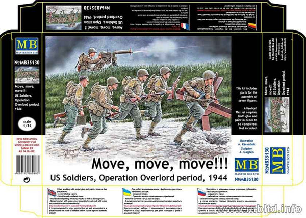 MASTER BOX 1/35 'Move, move, move!!!' US Soldiers, Operation Overlord period, 1944