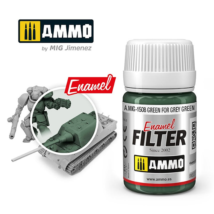 Ammo Mig Green for Grey Green | 8432074015086