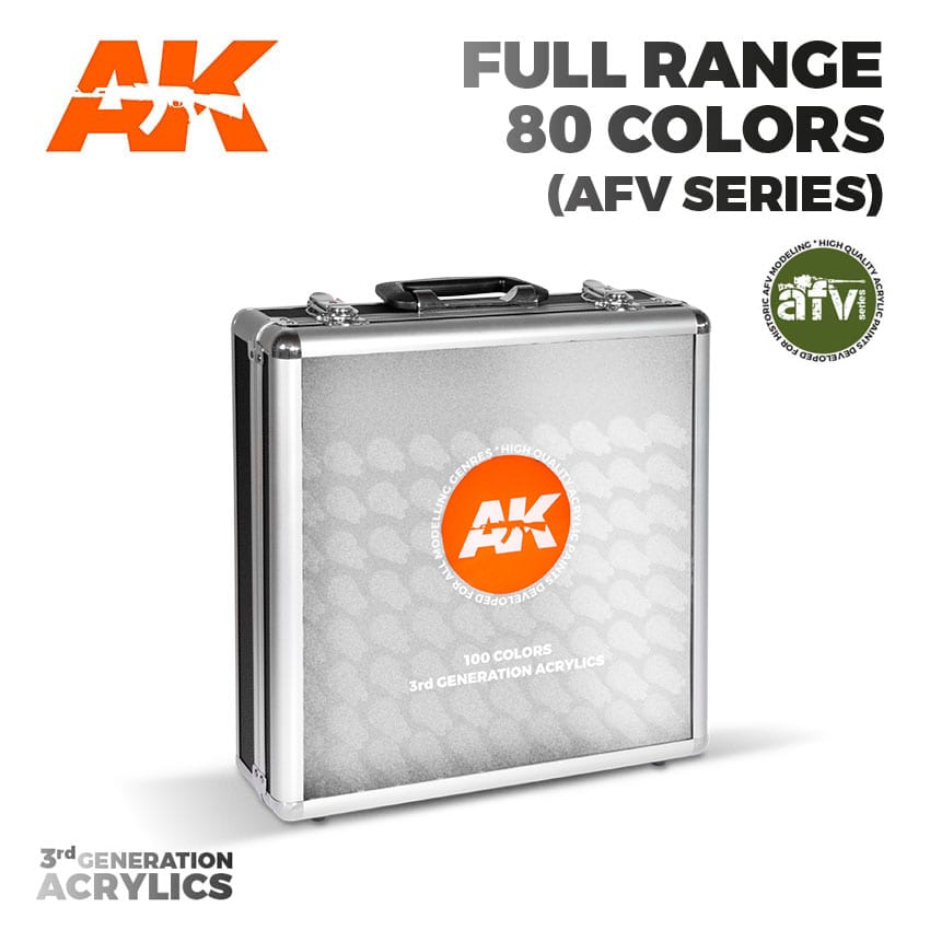 AK Interactive 3G Acrylics Briefcase - 80 Colors Full AFV Range | 8435568312753