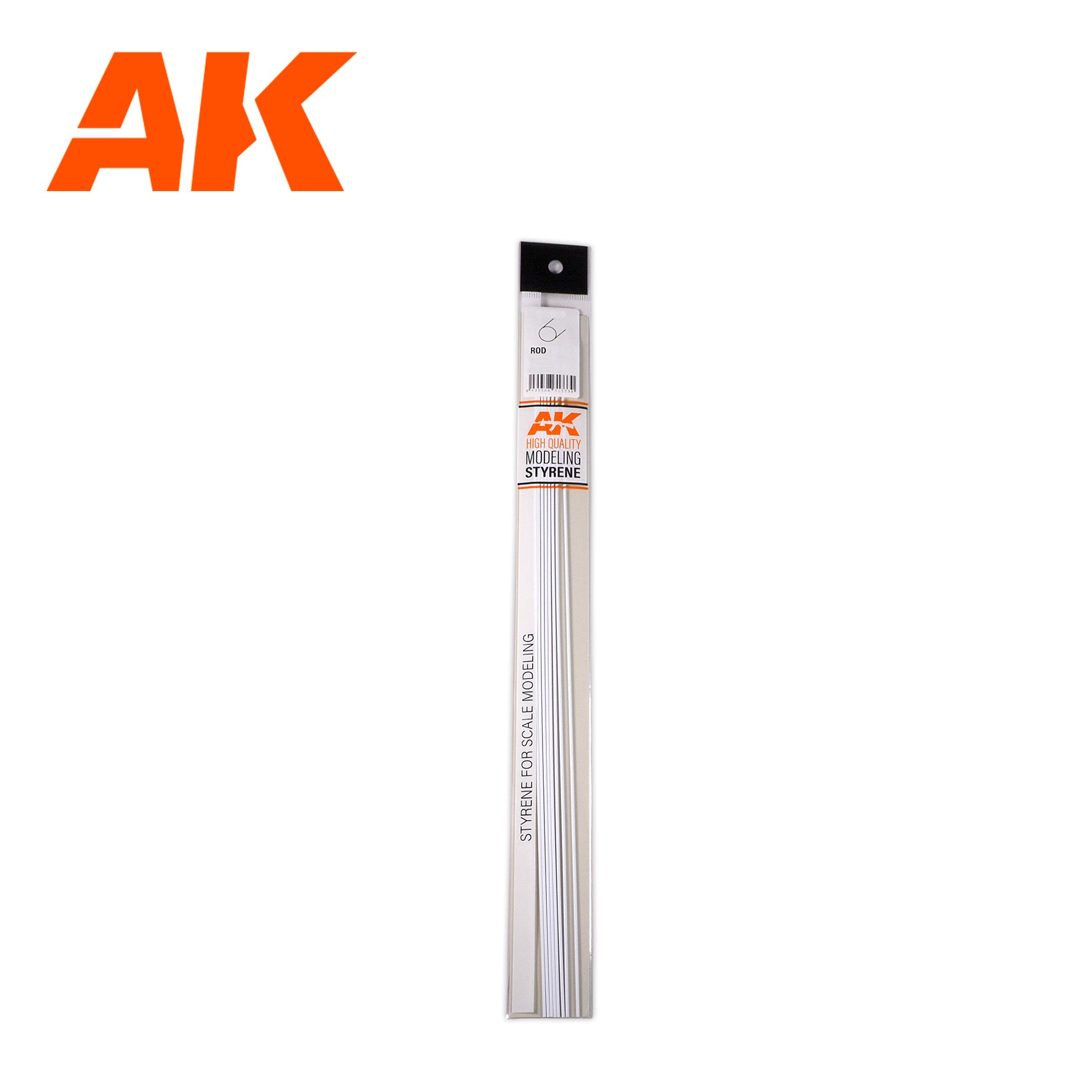 AK Interactive Styrene Rod - 1.50 Diameter x 350mm x 8 Units | 8435568313330
