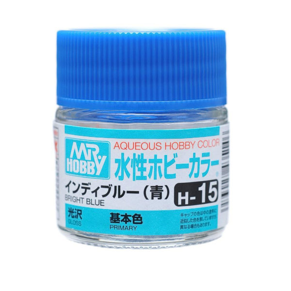 Mr Hobby Aqueous Color H15 Gloss Bright Blue 10ml Bottle | 4973028738469