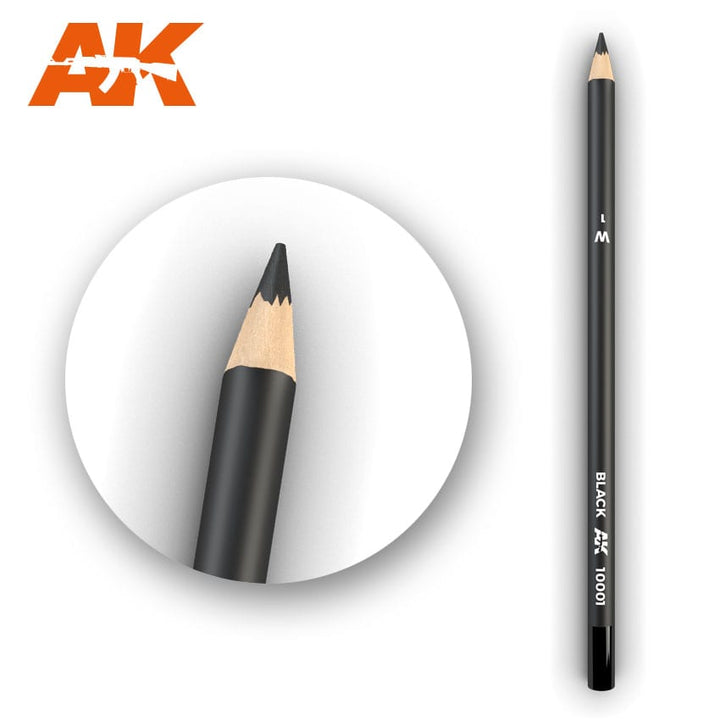 AK Interactive Weathering Pencil - Black (Box - 5 Units) | 8436564929020