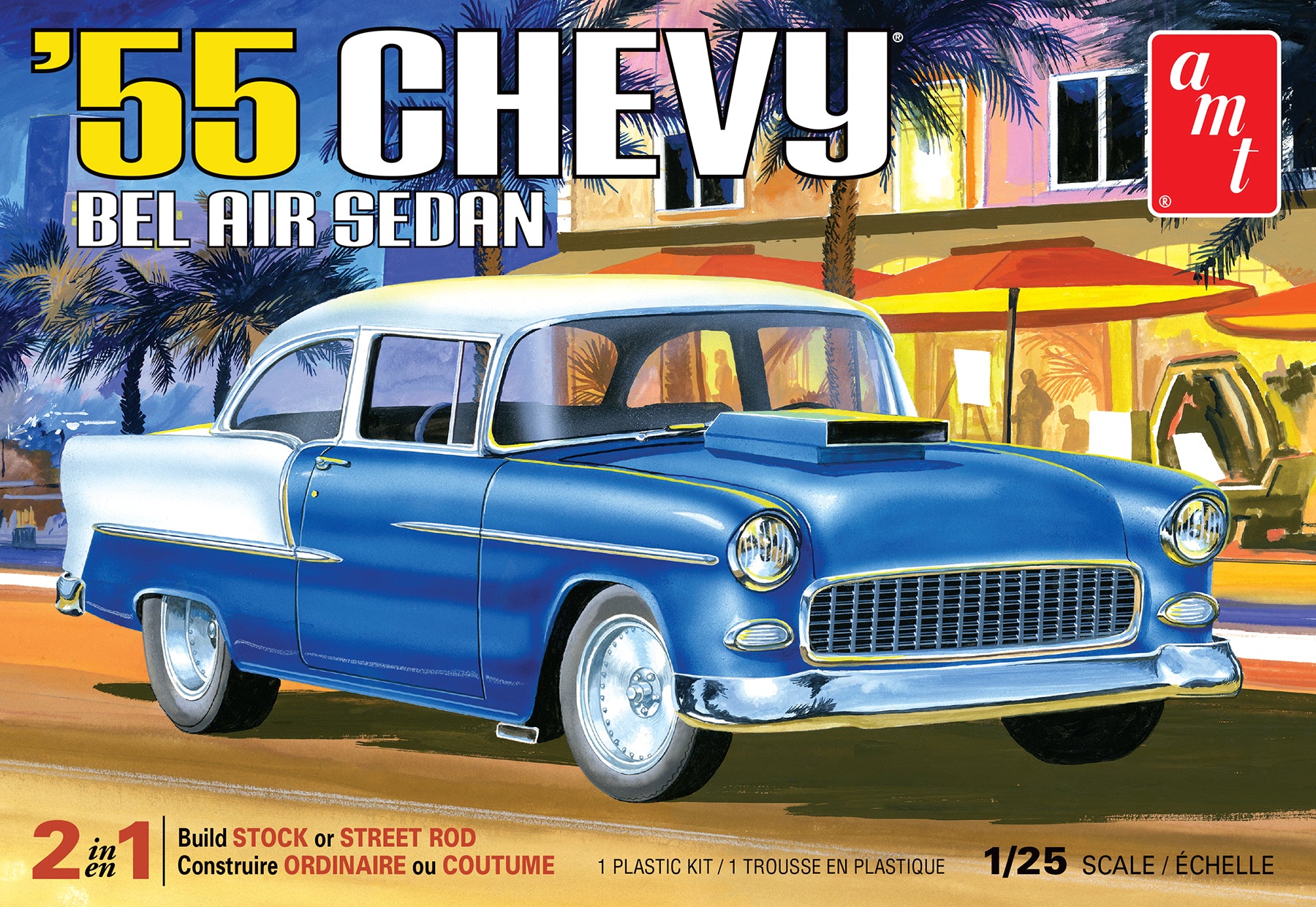AMT 1/25 1955 Chevy Bel Air Sedan 2T | 849398028254